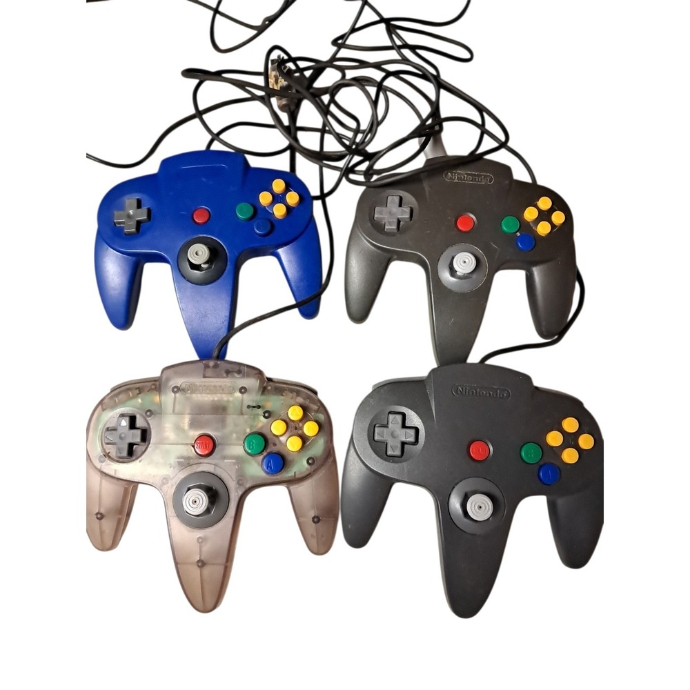 N64 Controller Lot Of 4.  Not Tested Parts Only